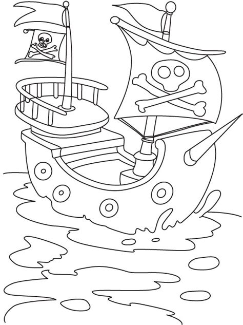 Pirate ship coloring page | Download Free Pirate ship coloring page for ...