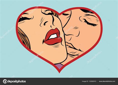 Man And Woman Kissing Love Heart Stock Vector By ©rogistok 153582912