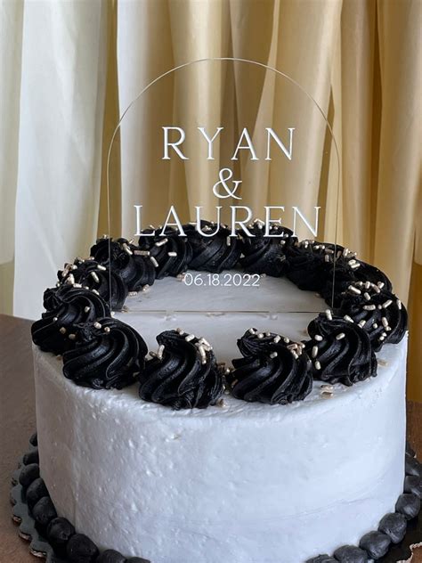 Personalized Acrylic Wedding Cake Topper Clear Wedding Cake Etsy