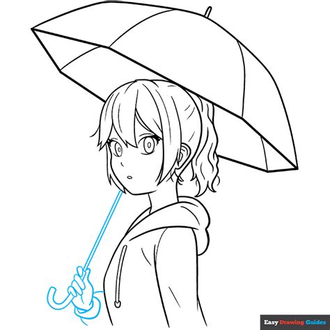 How To Draw An Anime Girl In The Rain Easy Step By Step Tutorial