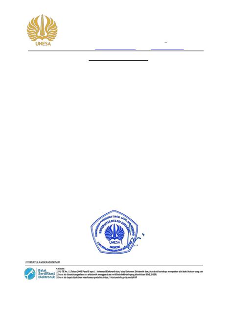Surat Keterangan Mahasiswa Aktif Unesa | PDF