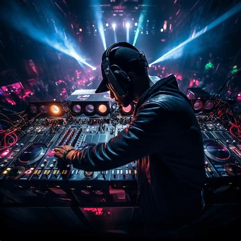 premium ai image  photo  dj  night club