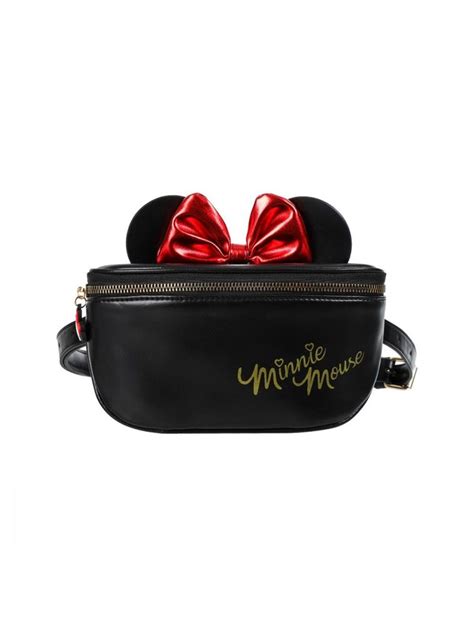 Sac Bandouli Re Miniso Disney Oreilles Minnie Mouse Noir Et Rouge