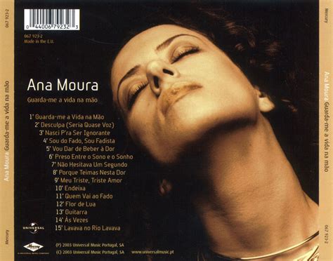 Car Tula Trasera De Ana Moura Guarda Me A Vida Na Mao Portada