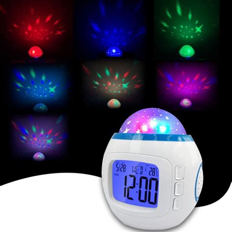 Kids Alarm Clock, Star Projector Night Light Alarm Clock for Kids, LED ...