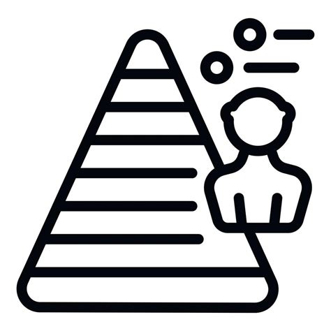 Pyramide Population Icon Outline Vector Social Team 20246143 Vector