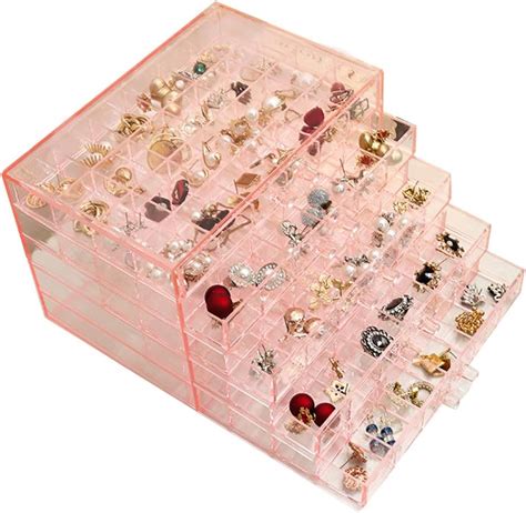 Amazon YUFONG Earring Storage Box Organizer Acrylic Jewelry