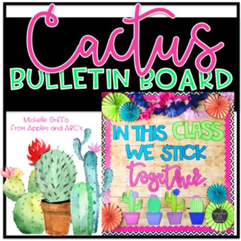 Cactus Bulletin Board Template by Michelle Griffo from Apples and ABC's