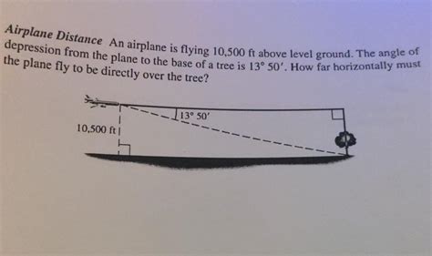 Solved Airplane Distance An Airplane Is Flying 10 500 Ft Chegg