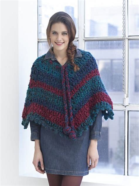 Ravelry V Shaped Poncho By Lion Brand Yarn Poncho Pattern Crochet