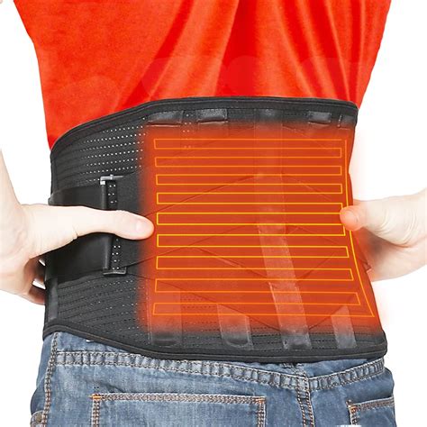 Buy Heated Back Brace for Lower Back Pain Women Men; Cordless Heating ...