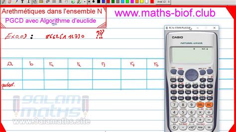 Maths Tronc Commun Bac International D Terminer Le Pgcd Avec Hot Sex