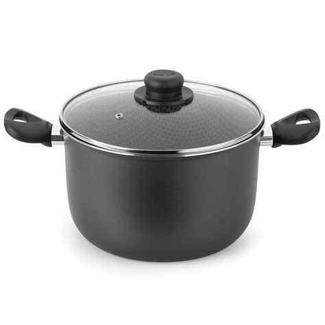 Caldeirão Gourmet Preto 24 cm 6 5 L em Alumínio Revestimento