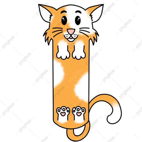 Gambar Png Penanda Buku Kucing Oren Kucing Penanda Buku Haiwan Png