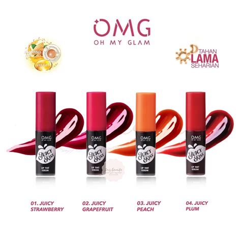 Jual OMG Liptint OH MY GLAM Juicy Kiss Lip Tint Serum LOVABLEMART