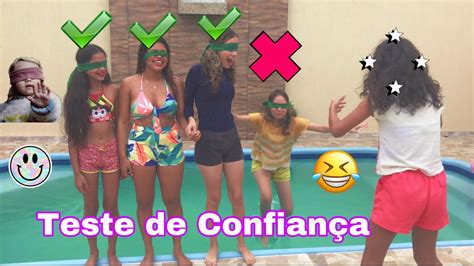 TESTE DE CONFIANÇA NA PISCINA AS GIRLS GG YouTube