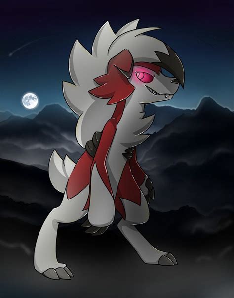 Pokemon Lycanroc Midnight Form Art