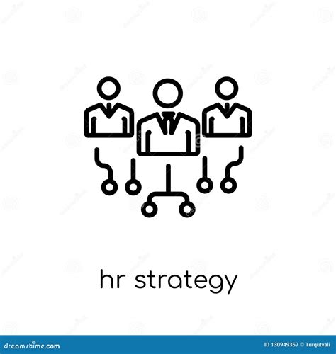 Hr Strategy Icon Trendy Modern Flat Linear Vector Hr Strategy I Stock