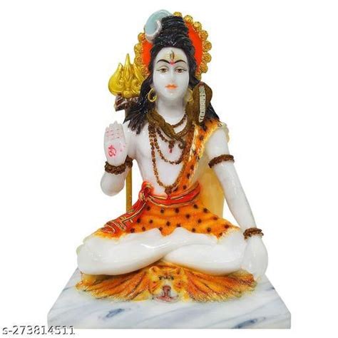 Marble Lord Shiv ji Statue |Bhole Nath Idol Lord Shiva in Meditation Pose Hindu God of ...