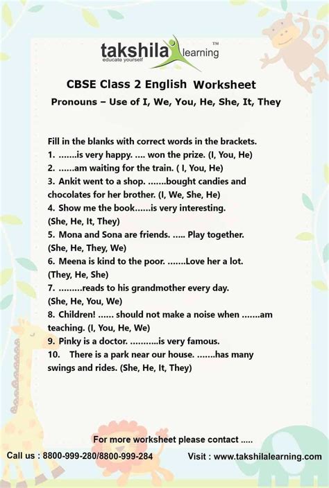 Grammar Worksheets For Grade 5 Cbse