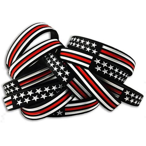 Thin Red Line American Flag Bracelet Thin Blue Line Usa