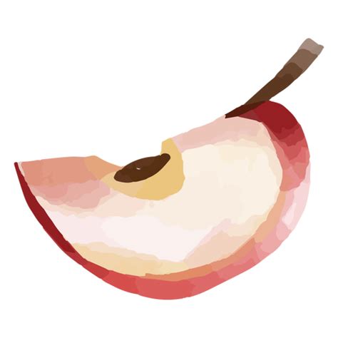 Red Apple Slice Watercolor Png Design Apple Illustration Red Apple