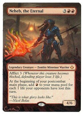 Neheb The Eternal Altered Full Art MTG Magic Commander EDH Burn