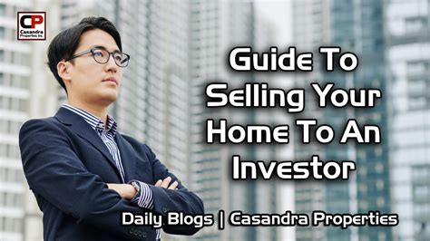 Guide To Selling Your Home To An Investor Real Estate YouTube