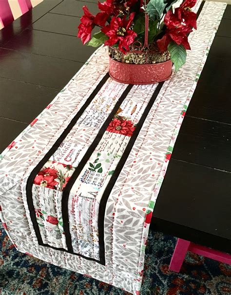 Christmas Tablerunner 13 X 90 Industrial Long Etsy Christmas Table