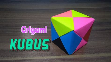 Membuat Origami Kubus Origami Cube Diy Easy Origami How To Make