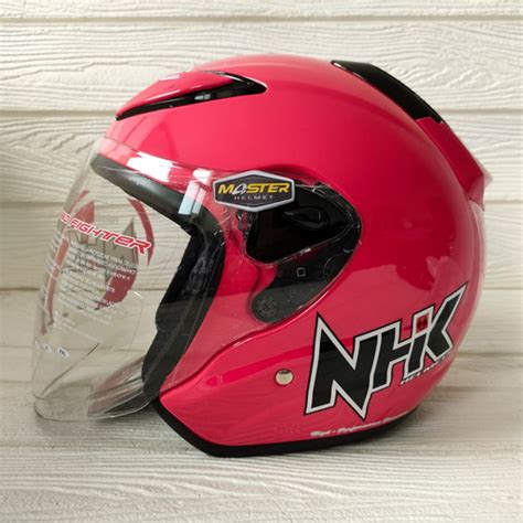 Jual Helm Nhk Half Face Nhk R Nhk R Solid Pink Magenta Nhk R Polos