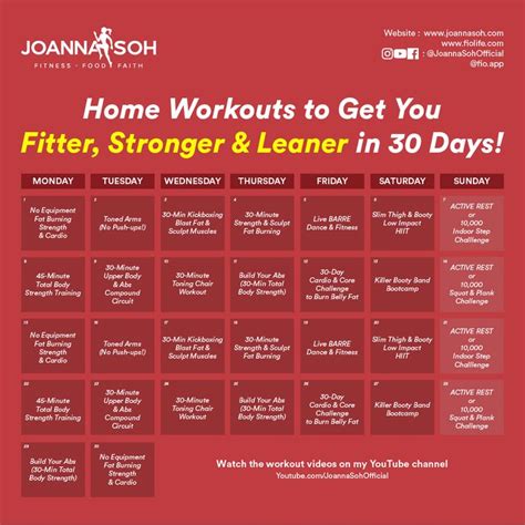 At Home Workout Plan 30 Day Workout Plan Workout Plan