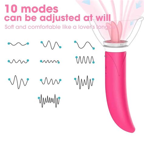 Tongue Licking Vibrator 10 Modes Powerful Stimulator Nipples Clit