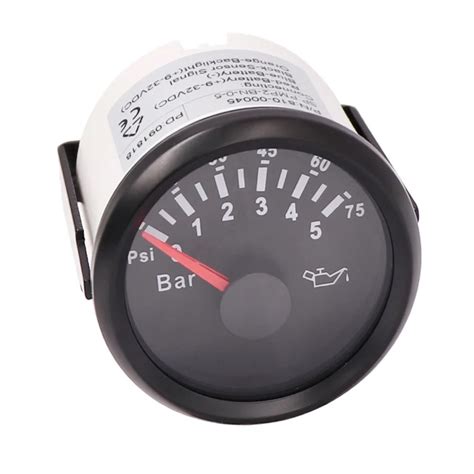 Marine Boat Oil Pressure Meter 5 Bar 10 Bar Oil Pressure Gauge 52mm