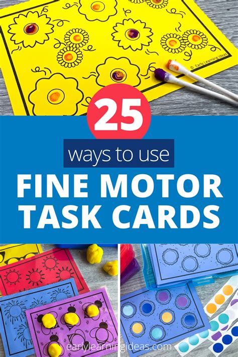 25 Fun Ways To Use Fine Motor Task Cards With Your Kids Fine Motor