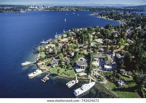 Aerial Image Of Mercer Island Seattle Washington Usa