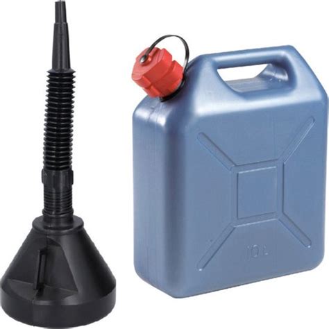 Jerrycan Blauw Voor Olie En Brandstof Van Liter Met Een Handige