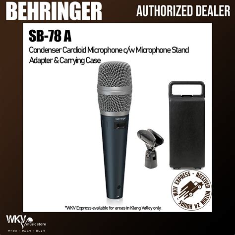 Behringer SB78A Condenser Cardioid Microphone With Carrying Case SB