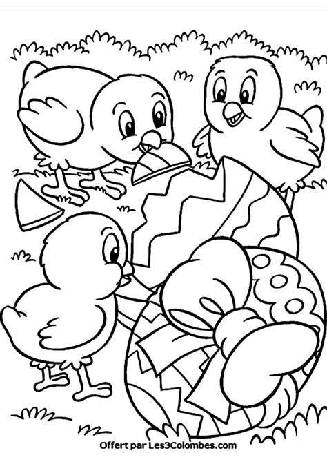 Coloriage Poussin De P Ques Imprimer