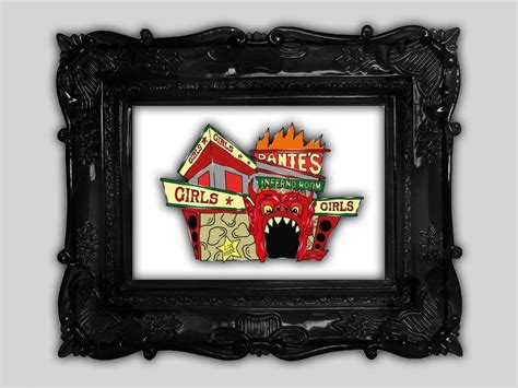 Dantes Inferno Room Art Print Beetlejuice Artwork Gothic Homeware