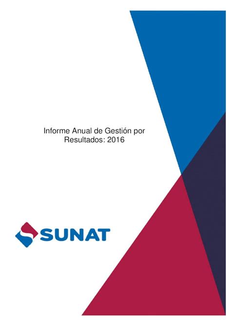 Pdf Informe De Gesti N Por Resultados Sunate Consulta Sunat Gob