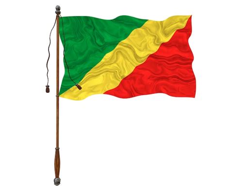 Premium Photo | National flag of Congo brazzaville Background with flag ...