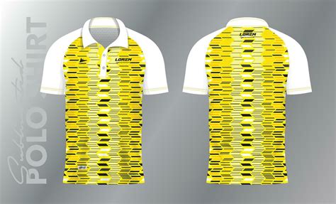 yellow and black sublimation Polo Shirt mockup template design for ...