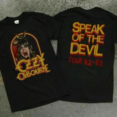 Ozzy Osbourne Speak Of The Devil Tour Concert T Shirt Ozzy Osbourne