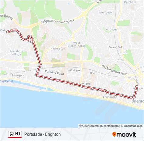 N1 Route Schedules Stops Maps Brighton Updated