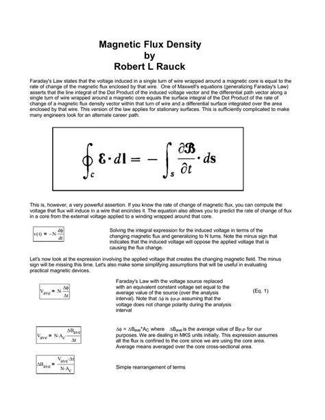 Magnetic Flux Density Formula : Magnetic Fields 1, Fields & Effects ...