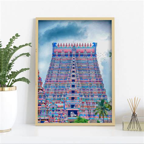 South Indian Temple Art Printable, Living Room Decor, Instant Download ...