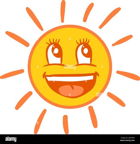 Happy Sun Illustration Stock Vector Images Alamy