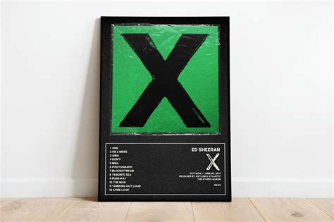 Ed Sheeran X Album Cover Print Poster Print Wall Art Etsy