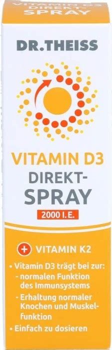 Dr Theiss Vitamin D3 Direkt Spray 2000 I E Ab 7 36 2025